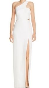 Aidan Aidan Mattox One shoulder Crepe Long Dress